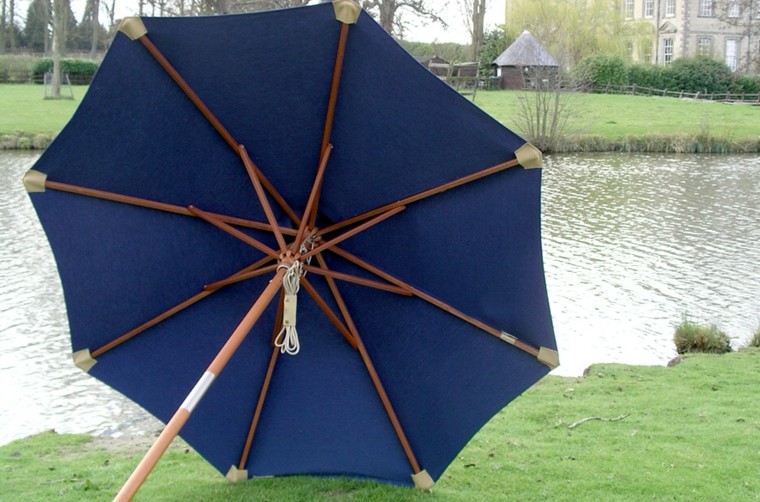 sombrilla clasica color azul