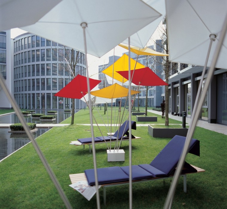 parasoles formas cometas jardin moderno