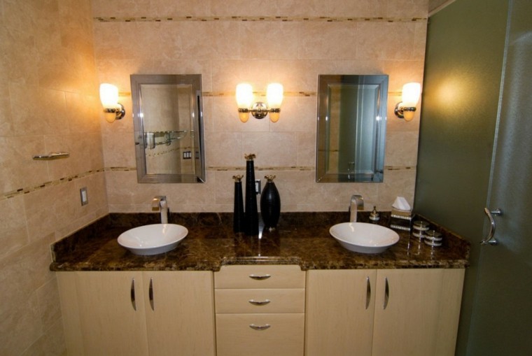 pequeño idea decoracion baño luces