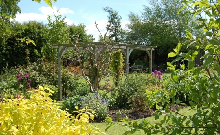 pérgola escondida jardin plantas jungla