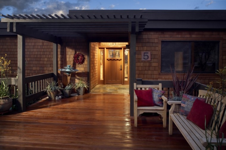 pérgola madera porche plataforma madera