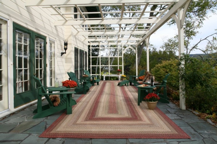 pérgola o porche con enrenjado pergola metal jardin rejas color blanco