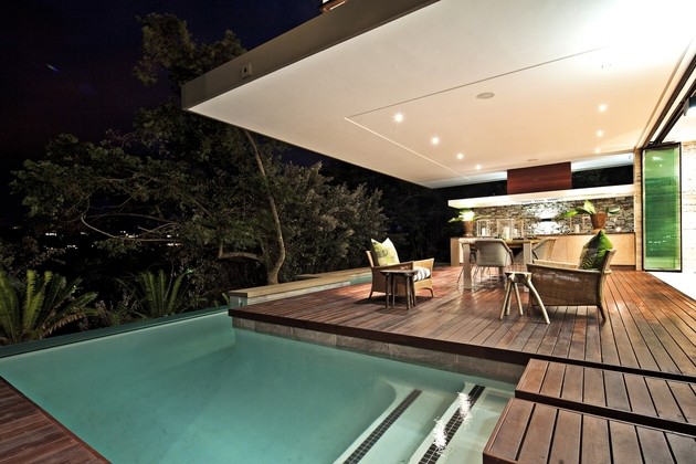 piscina plataforma madera teca sillas