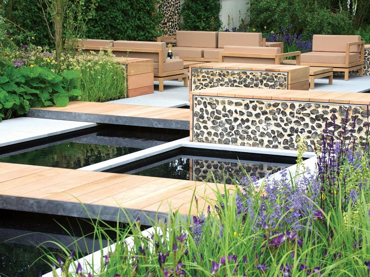 puente piedras plantas muebles terraza