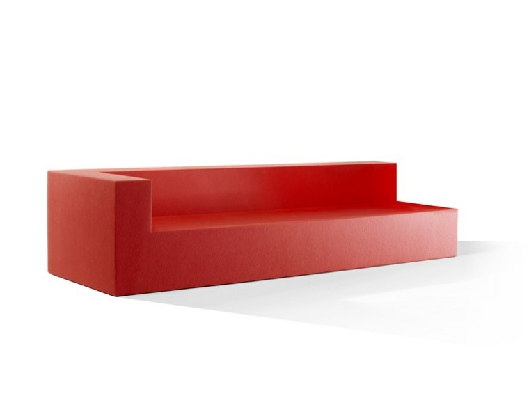 quinze banco moderno rojo rigido