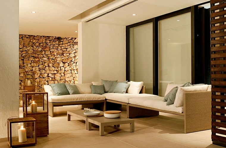 reciclar y mobiliario de jardín sofa patio rocas