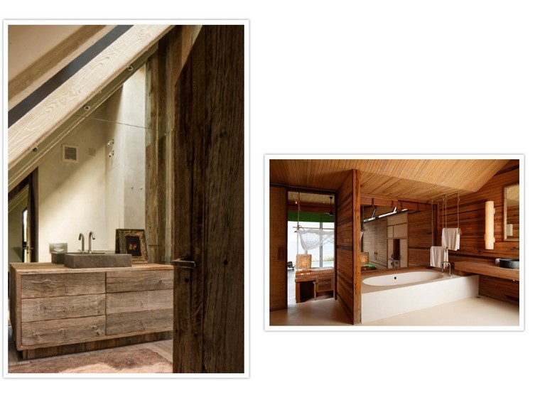rustico muebles natural textura baños