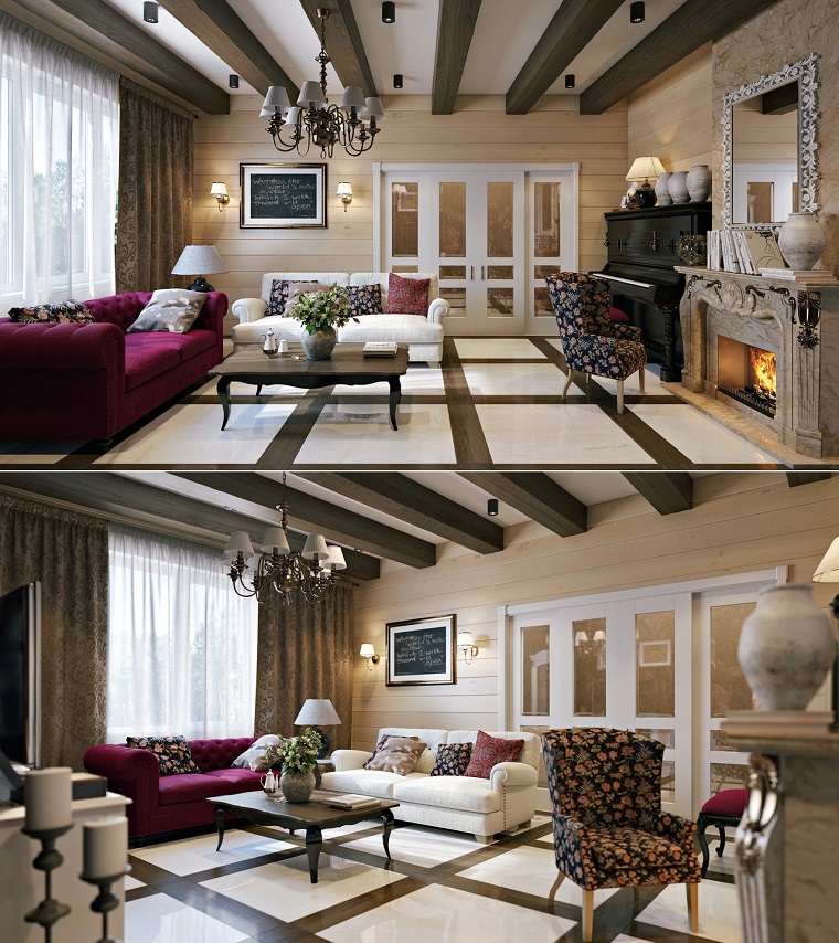 sala estar estilo contemporaneo beige sofa ideas purpura