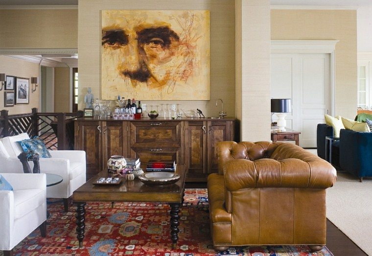 salones de diseño sofa chester cuadro