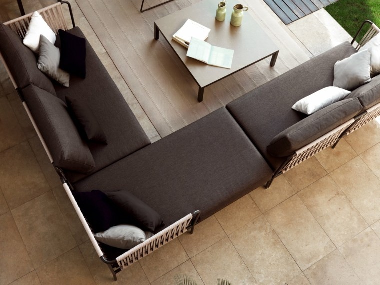 salones exterior cuerdas sofa textiles