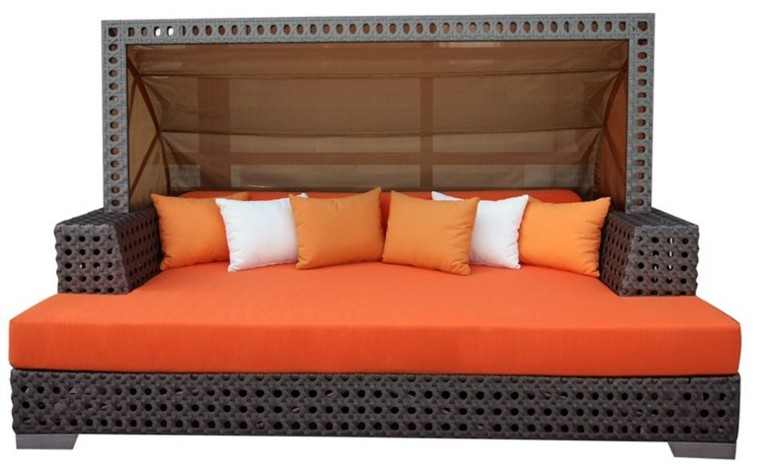 serenite luxury sofa color naranja