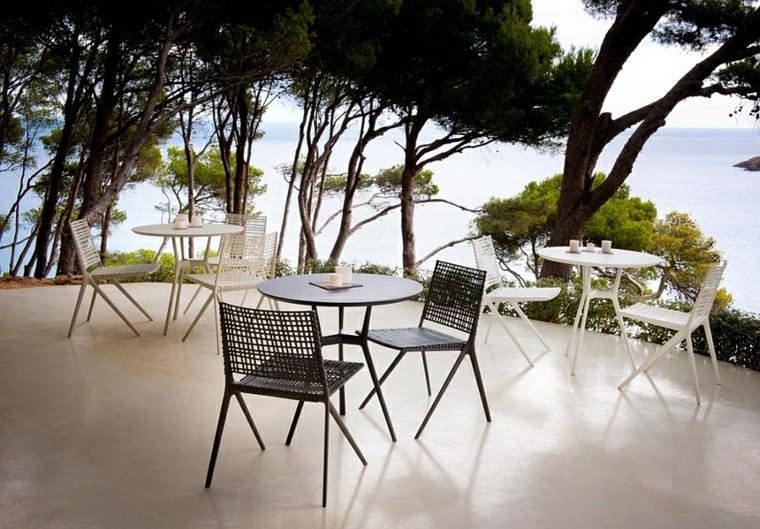 sillas mesas organicas elegantes diseño blanco ideas negro