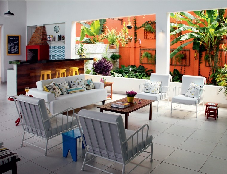 color blanco para los dillones de tu terraza sillon jardin acero blanco cojines ideas moderno