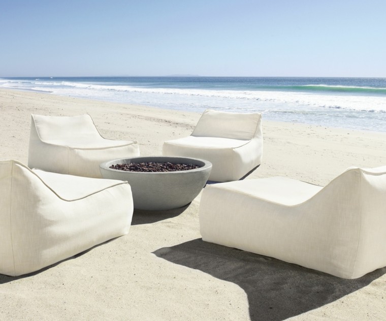 sillones modernos para exterior sillones camas playa pozo fuego