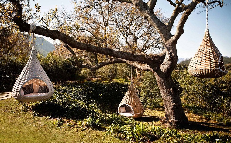 sillones colgantes diseno moderno arbol varias ideas 