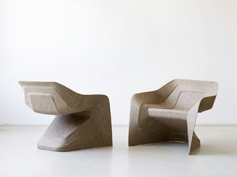 sillones reciclados muy modernos color beige