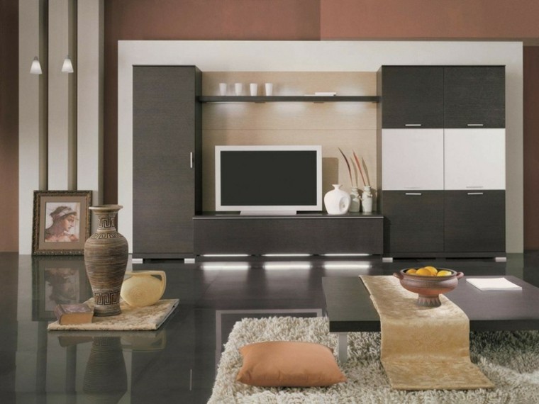 sofa cuadro jarron grises muebles