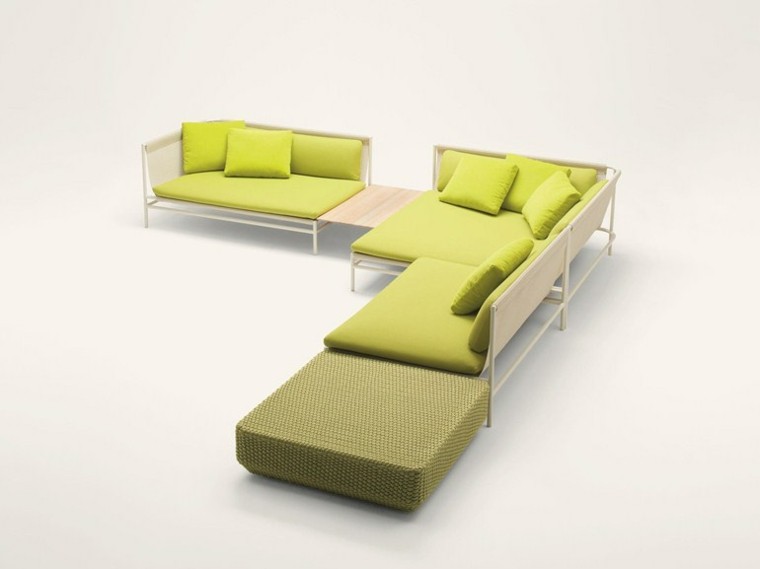 sofas modernos jardin verde pistacho