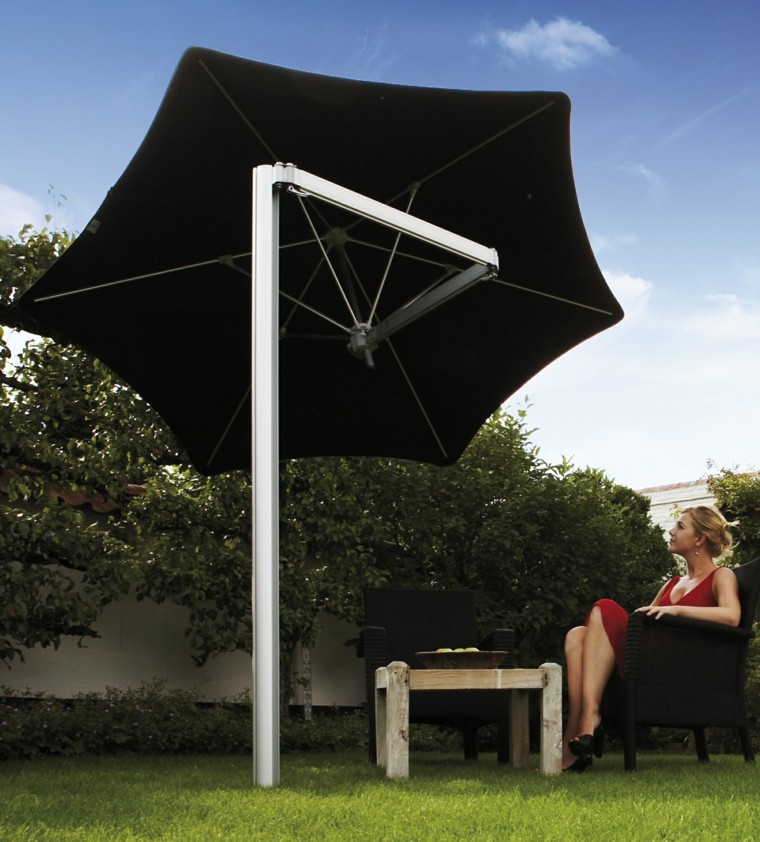 sombrilla negra ideas jardin estilo moderno ideas