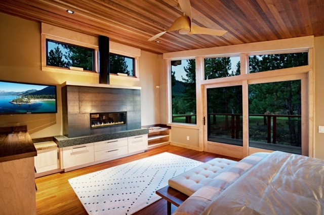 dormitorio luminos con techo genial techo de madera dormitorio ventanal diseño bonito