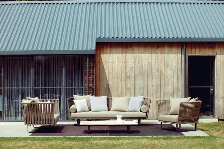 terraza asientos sofa cojines casa
