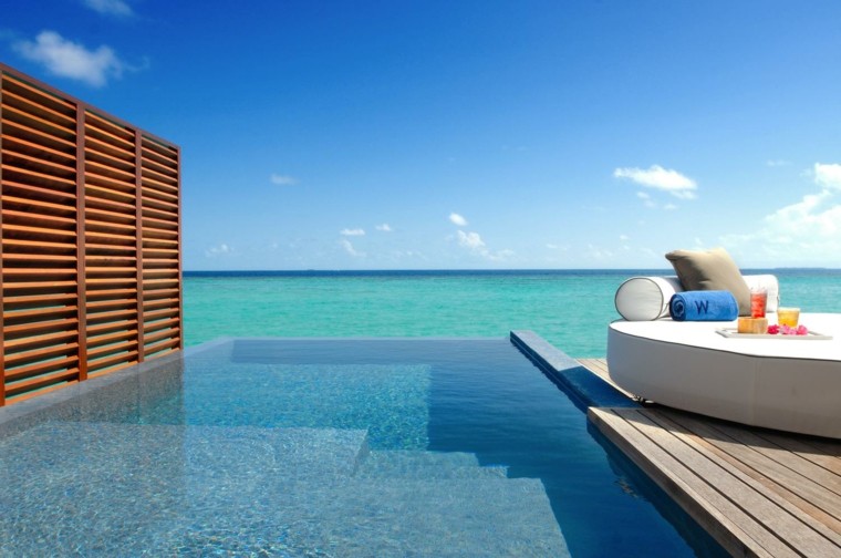 terraza vista oceano piscina ideas moderna