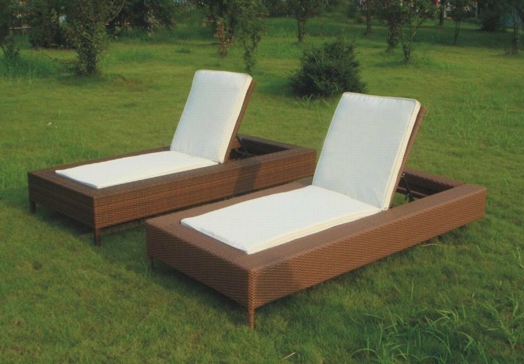 tumbona jardin moderna patio regulable blanco
