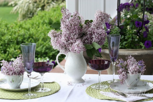 la primavera vasos te flores aroma color purpura ideas