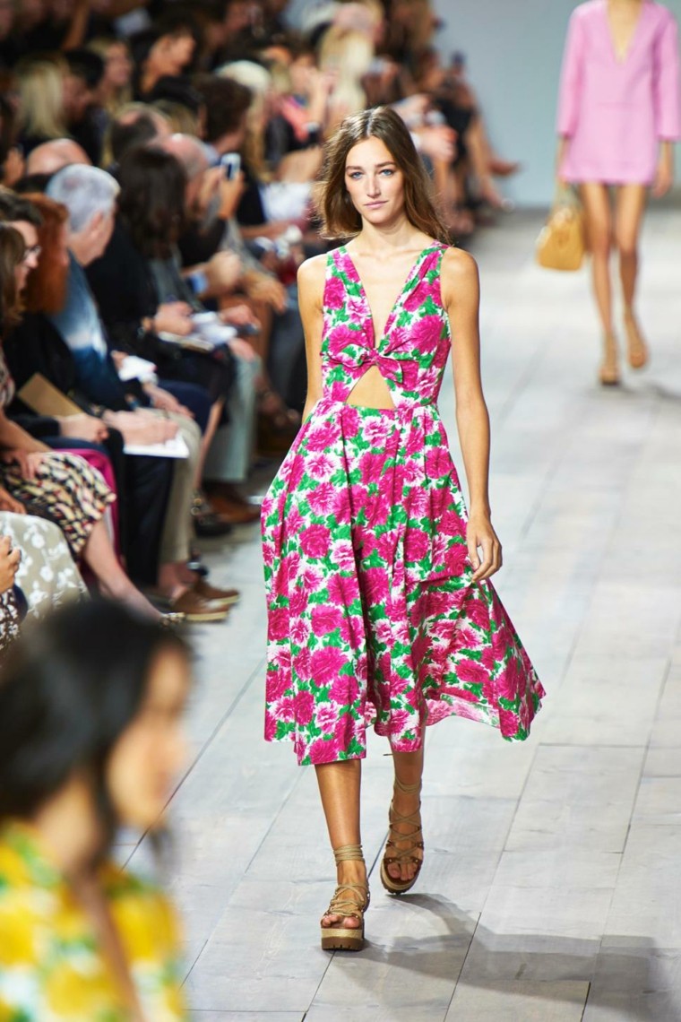 vestido largo estampados flores rosa