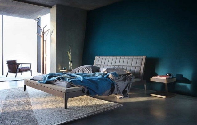 azul añil aguamarina dormitorio moderno