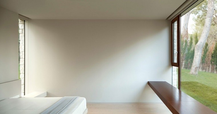 banco flotante dormitorio vistas jardin