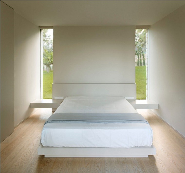 cama doble dormitorio vistas cabecero