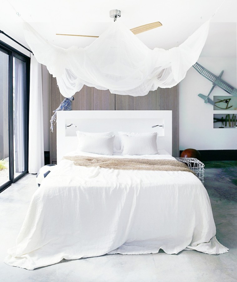 cama grande mosquitera blanca dosel