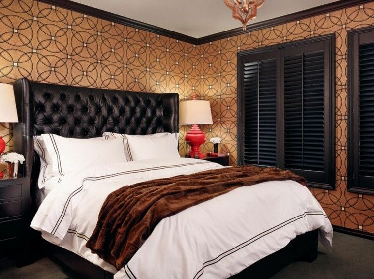 camas diseño acolchonado dorado lujo
