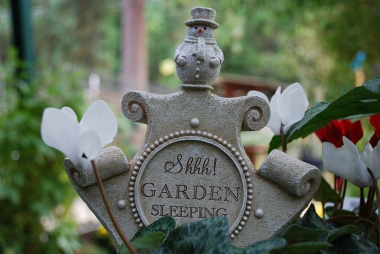  cartel jardin cemento decorativo