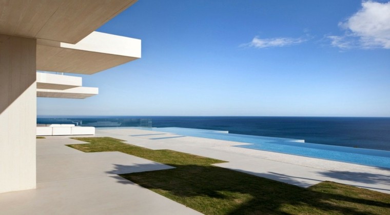 casas jardin estilo minimalista cesped vistas preciosas