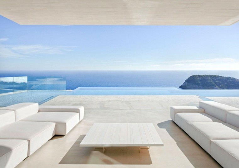 casas vistas muebles blancos mesa cafe preciosa ideas