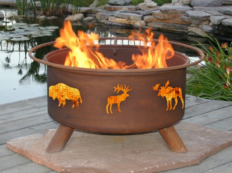 chimenea pozo fuego animales gas