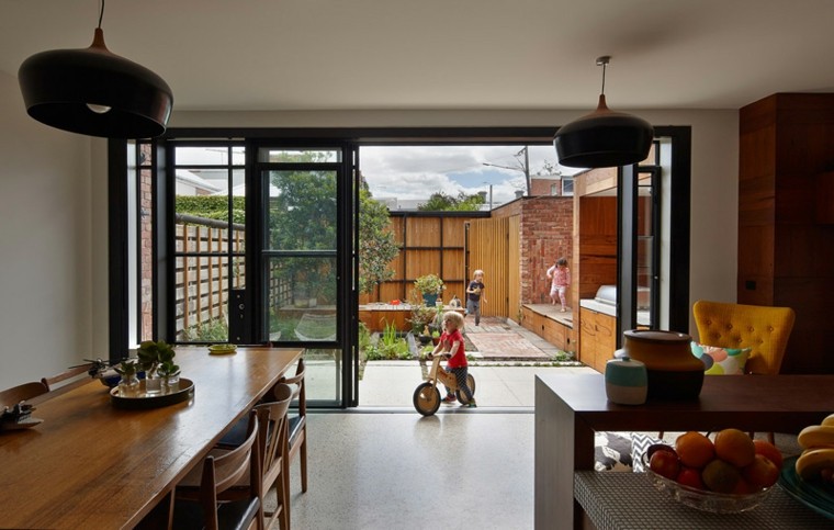 cocina moderna mesa sillas madera casa ideas