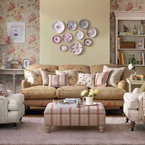 colores paste pastel sofa platos decoran pared cojines ideas