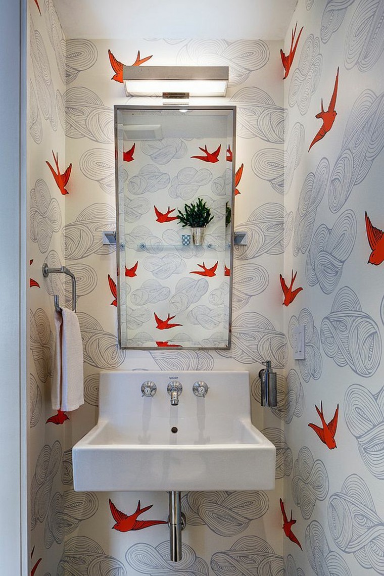 cuartos de baño decoracion tocador pared espejo