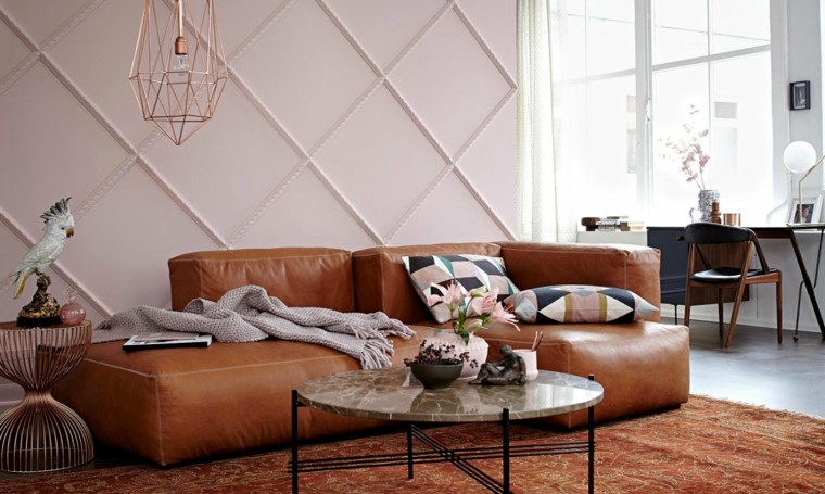 decoracion paredes textura sofa cuadriculas