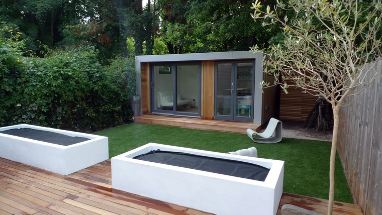 modern​ garden design⁤ plant preparation planters