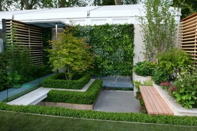 diseño jardines paisajes modernos nivelados