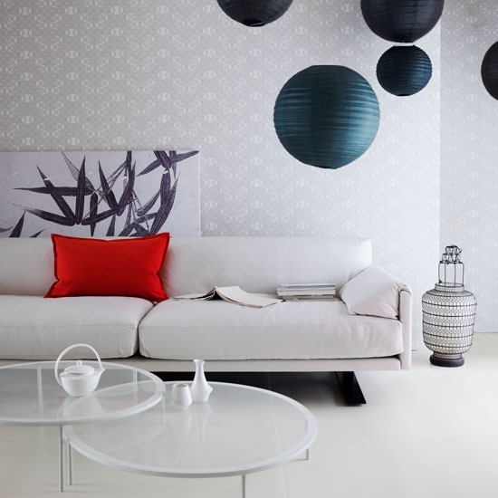 entretenimiento blanco sofa pared salon moderno ideas