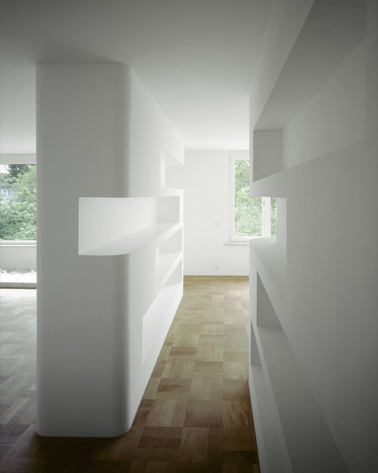 espacios interiores diseno color blanco preciosos estanteris