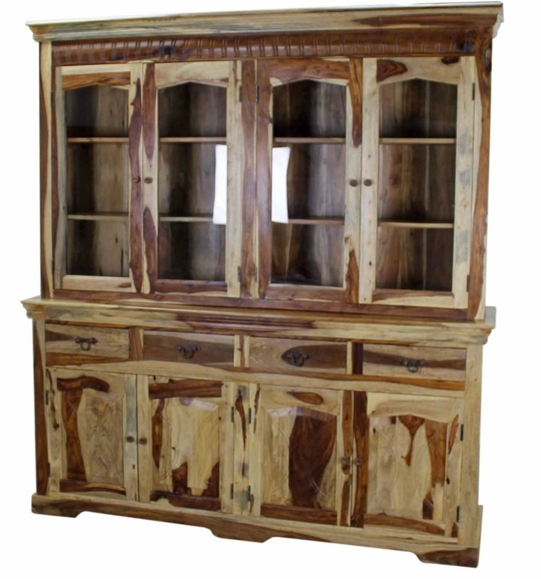 estante puertas cristales alto cocina funcional