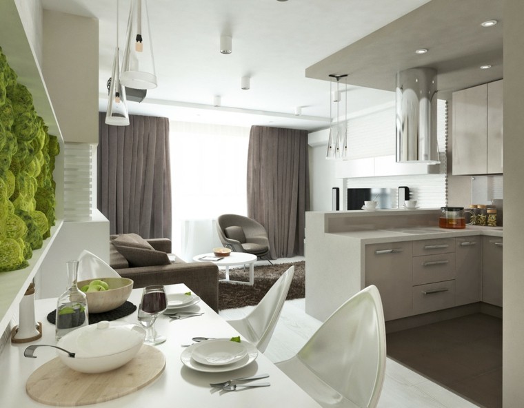 estudios modernos diseño gris blanco