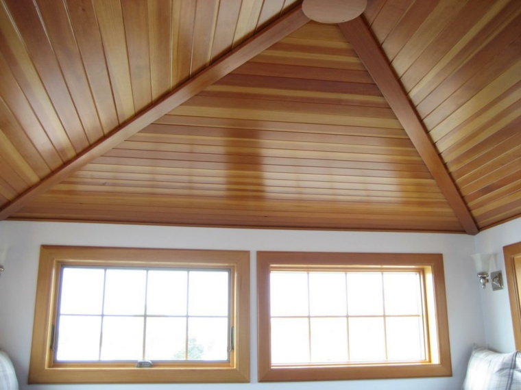 estupendo techo madera brillo