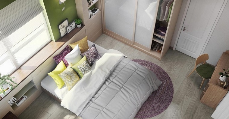 fantasía colores frescos dormitorio cojines moderno